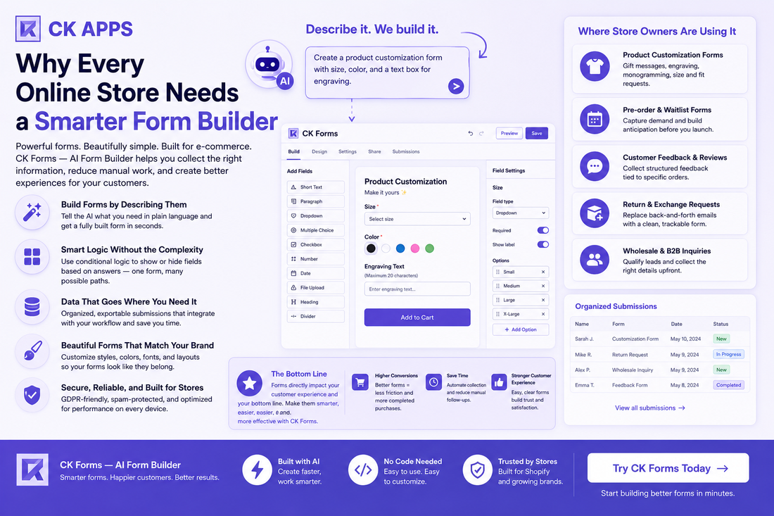 Why Every Online Store Needs a Smarter Form Builder