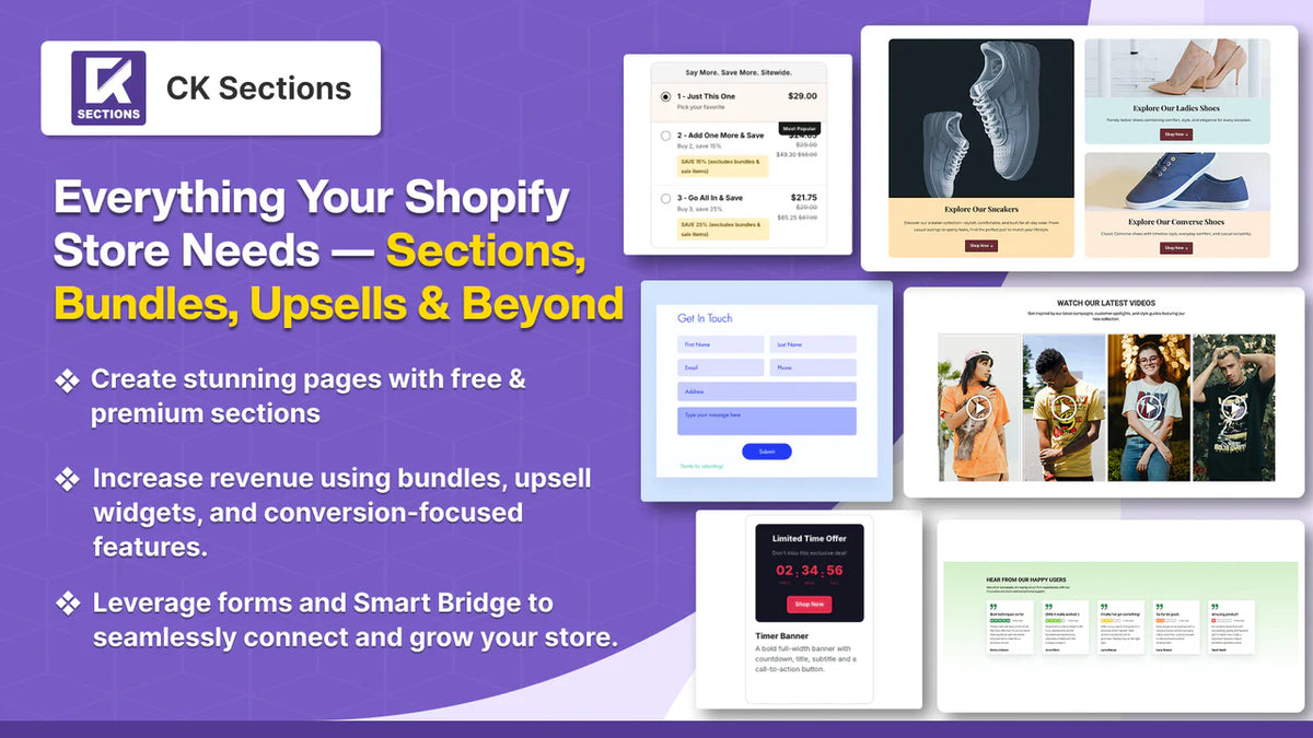 CK — Theme Sections & Upsells