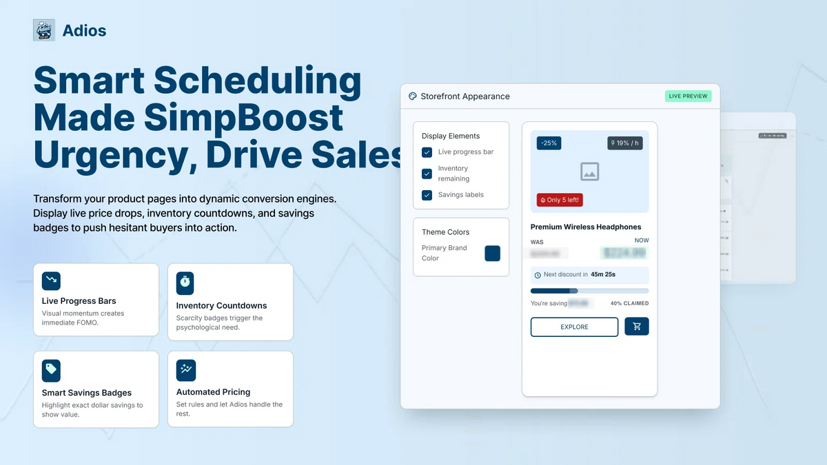 Adios ‑ Auto Price Drop System