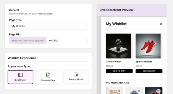 Choose your wishlist experience